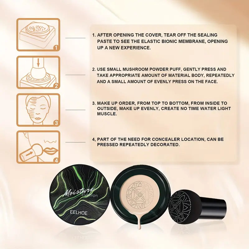 MOISTURE CUSHION: ✨ La base que se adapta a tu piel y te da un acabado impecable al instante 💦