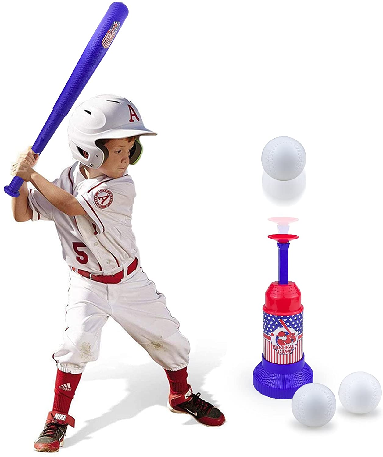 ⚾ Set De Baseball Beisbol Infantil Bate Pelotas Y Lanzador 🏏