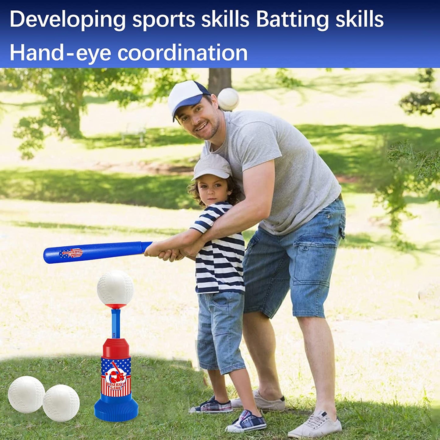 ⚾ Set De Baseball Beisbol Infantil Bate Pelotas Y Lanzador 🏏