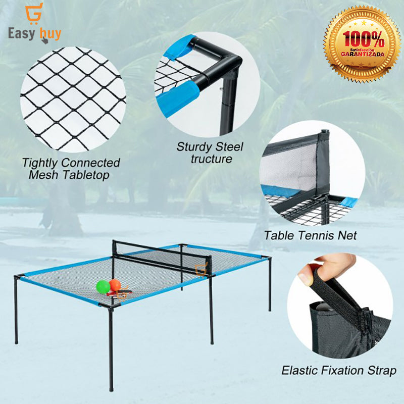 🏓 Mesa De Juegos Beer Pong Portable 2 En 1 Facil De Instalar🤪