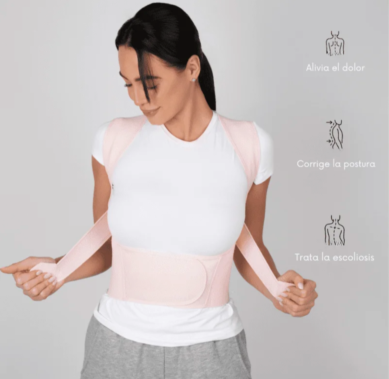 CORRECTOR DE POSTURA ORTOPÉDICO: 🍃La solución definitiva para una espalda recta y saludable🩷