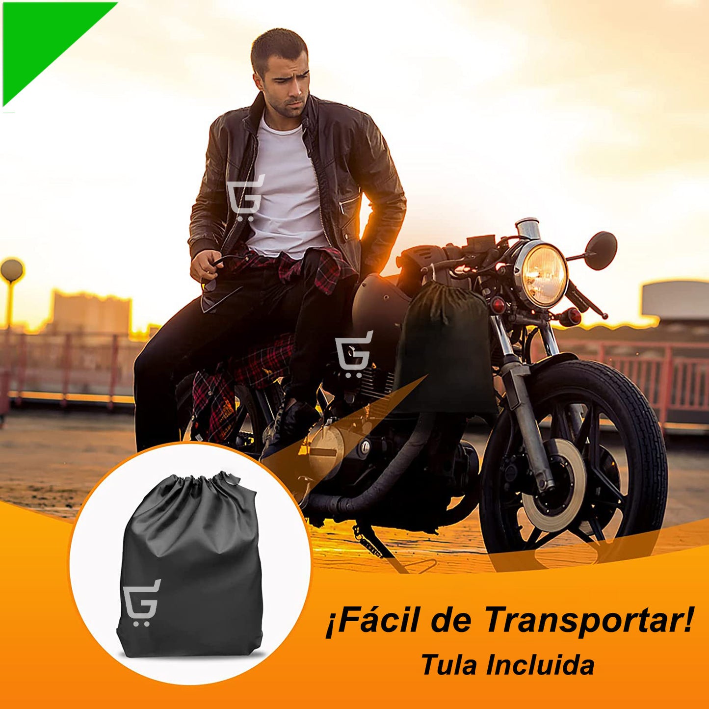 🏍️Pijama Carpa Forro Moto Grande Diseño Anti Polvo Impermeable⛈️