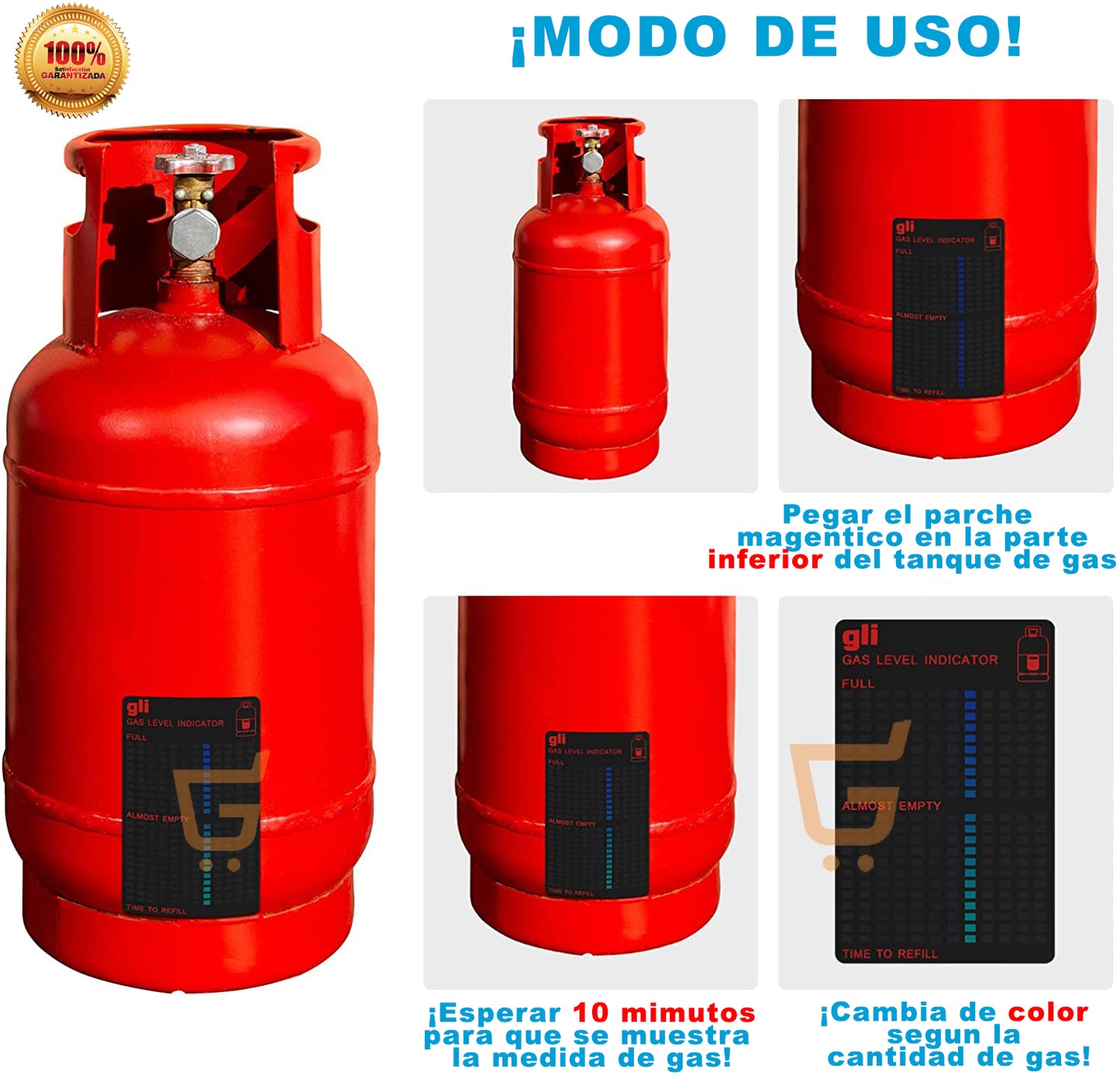 Medidor Magnético de Nivel de Cilindro – Controla Tu Gas Fácilmente y Evita Sorpresas