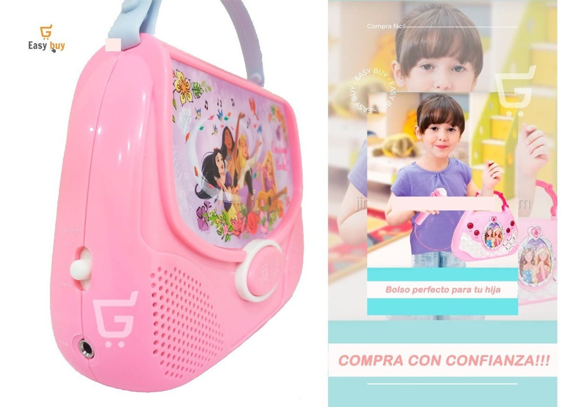  🎶Parlante Musical Mp3 Bolso Portatil Juego Para Niñas Karaoke👑