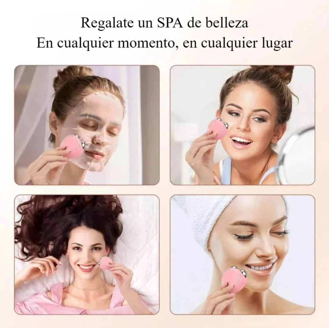 MASAJEADOR FACIAL CON MICROCORRIENTE – Rejuvenece tu Piel en 5 Minutos 💆‍♀️✨