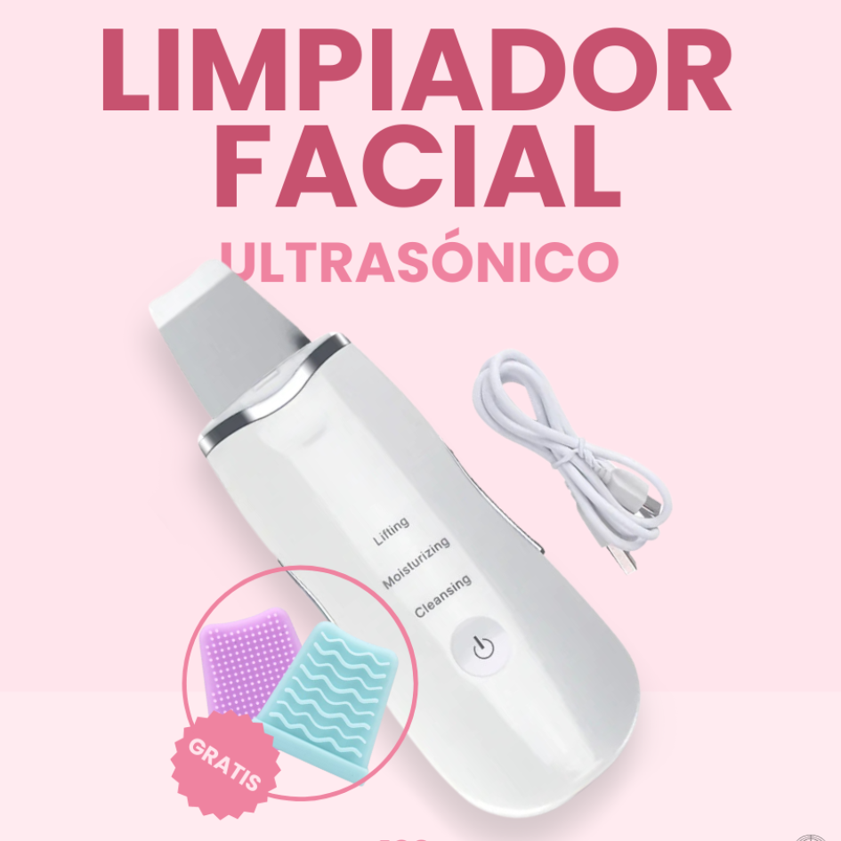 LIMPIADOR FACIAL ULTRASÓNICO 3 EN 1: Spa en Casa para una Piel Radiante ✨ DESCUENTO ESPECIAL NAVIDAD🎄