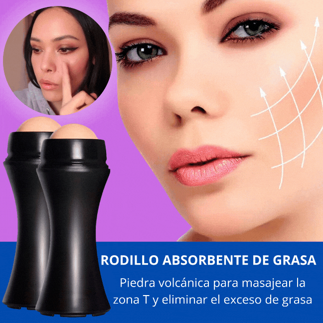 Rodillo Quita Grasa de Piedra Volcánica – Piel Mate y Fresca al Instante 😍PAGA 1️⃣ Y LLEVA 2️⃣👇