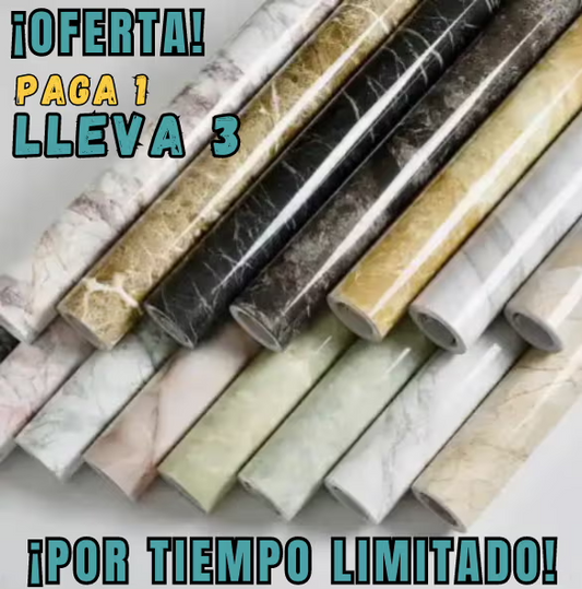 Mármol en minutos: Transforma cualquier espacio con nuestro papel adhesivo premium